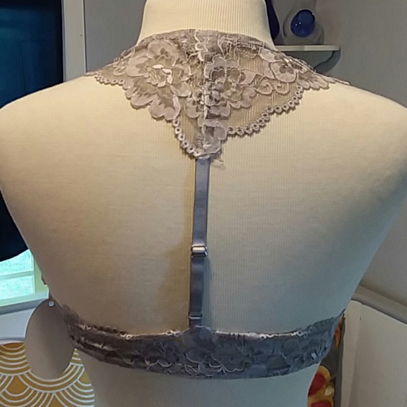 POL taupe lace t back halter bralette - Picture 5 of 7